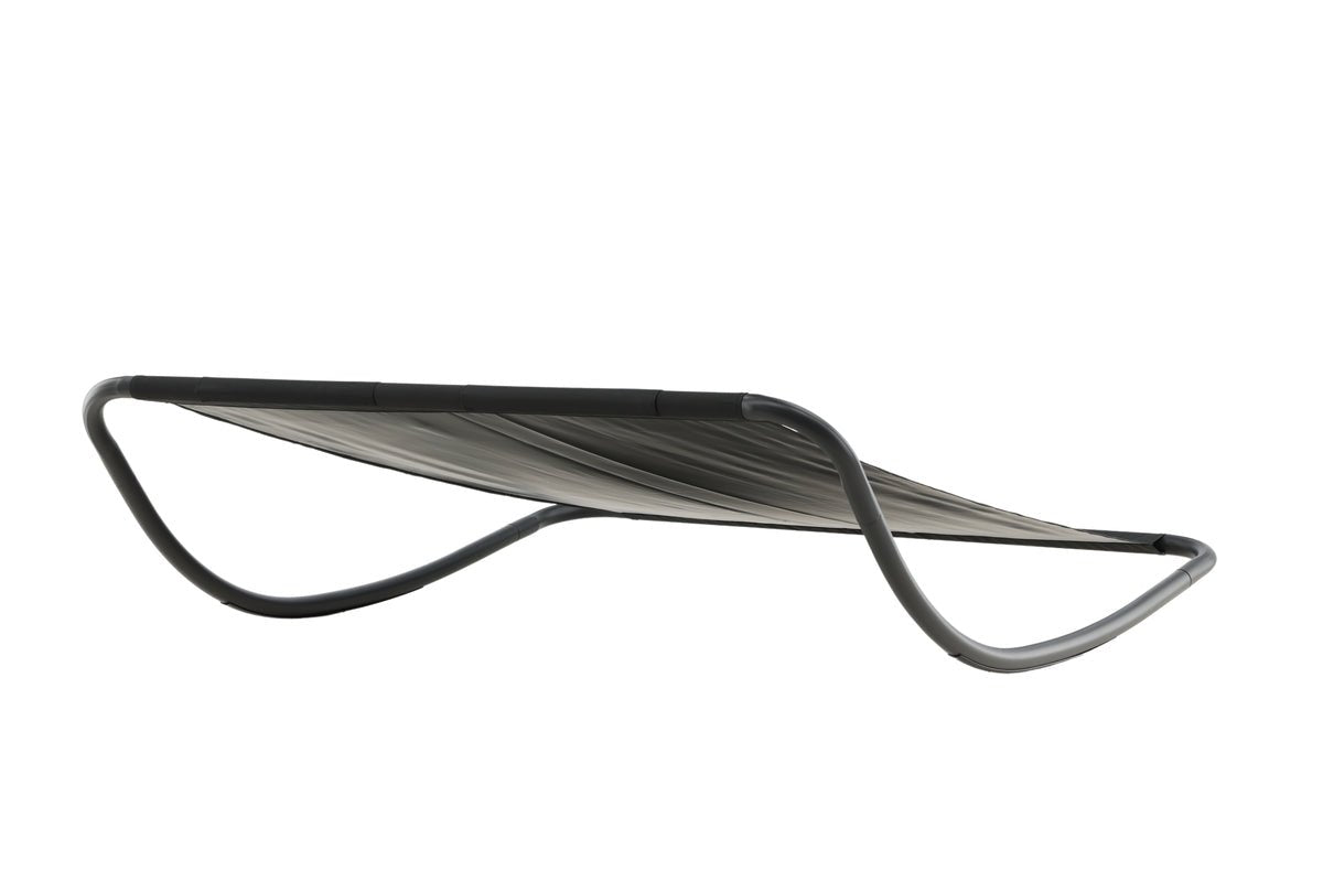 Sonnenliege Comfort - aus Polyester in Schwarz
