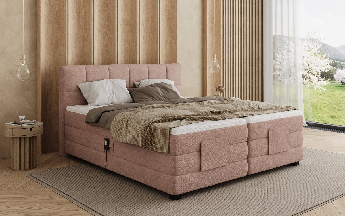 Boxspringbett Monaco - elektrisch verstellbar in Stoff