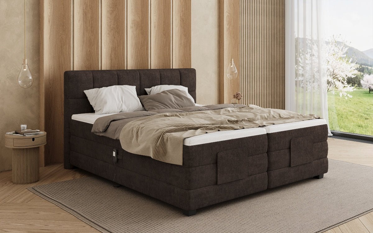 Boxspringbett Monaco - elektrisch verstellbar in Stoff