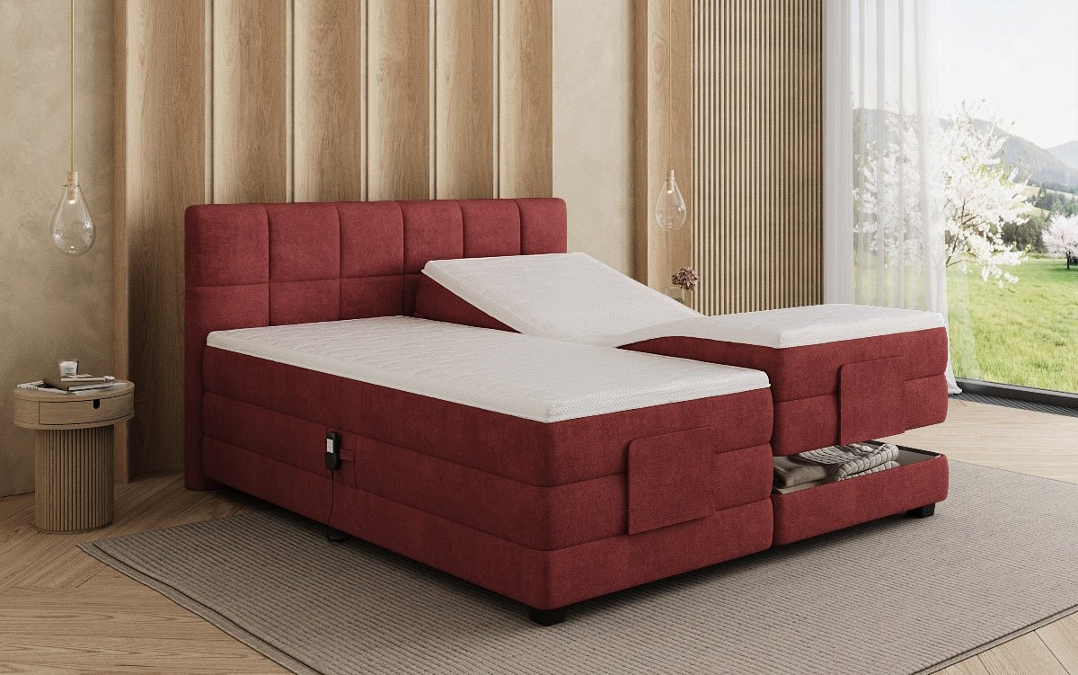 Boxspringbett Monaco - elektrisch verstellbar in Stoff