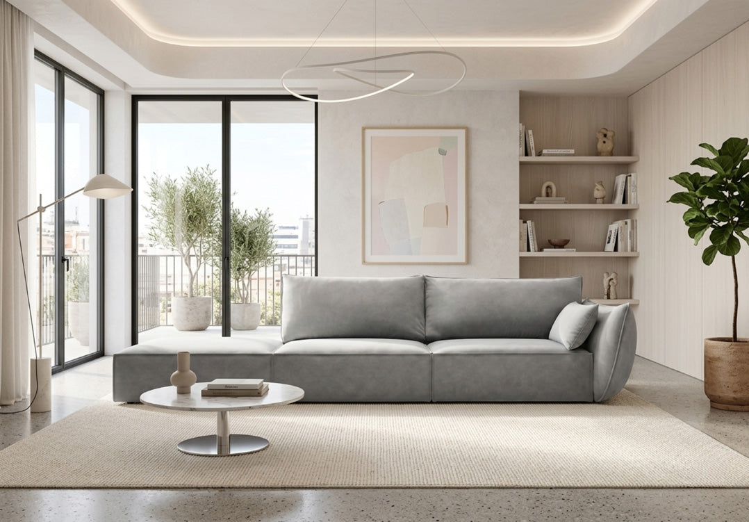 Designer Sofa Chaise Longue Nuvola in Samt