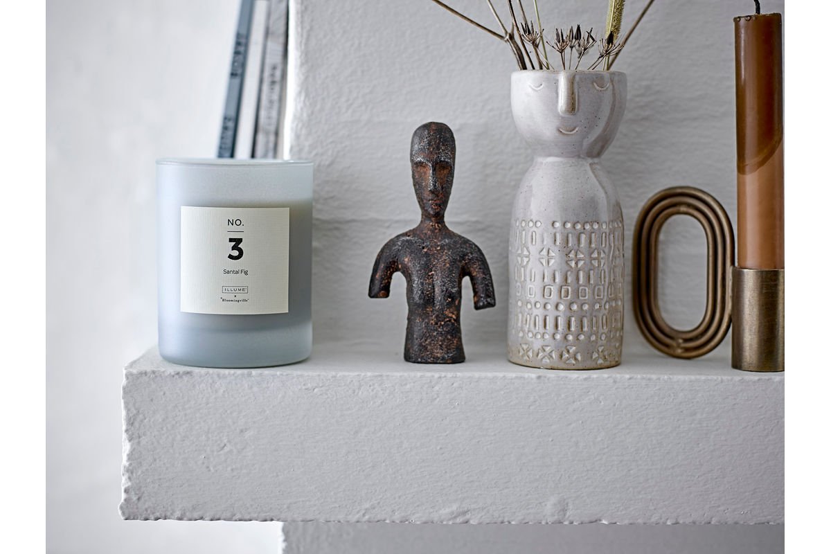 Vase Yara - Weiß, aus Steingut