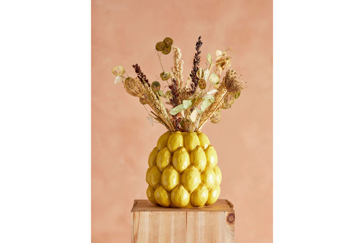 Vase „Citria“ – Gelbes Steingut