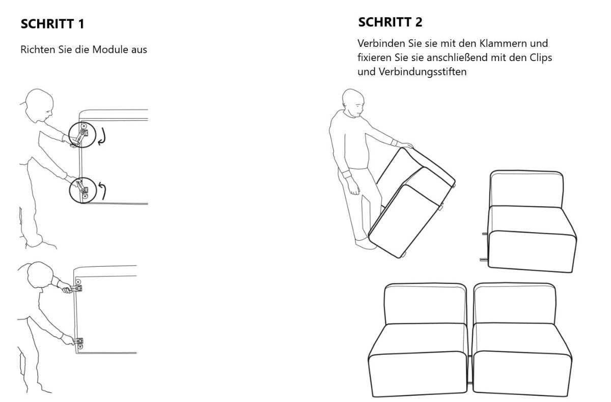 Modulares Ecksofa Yuma I aus Cord