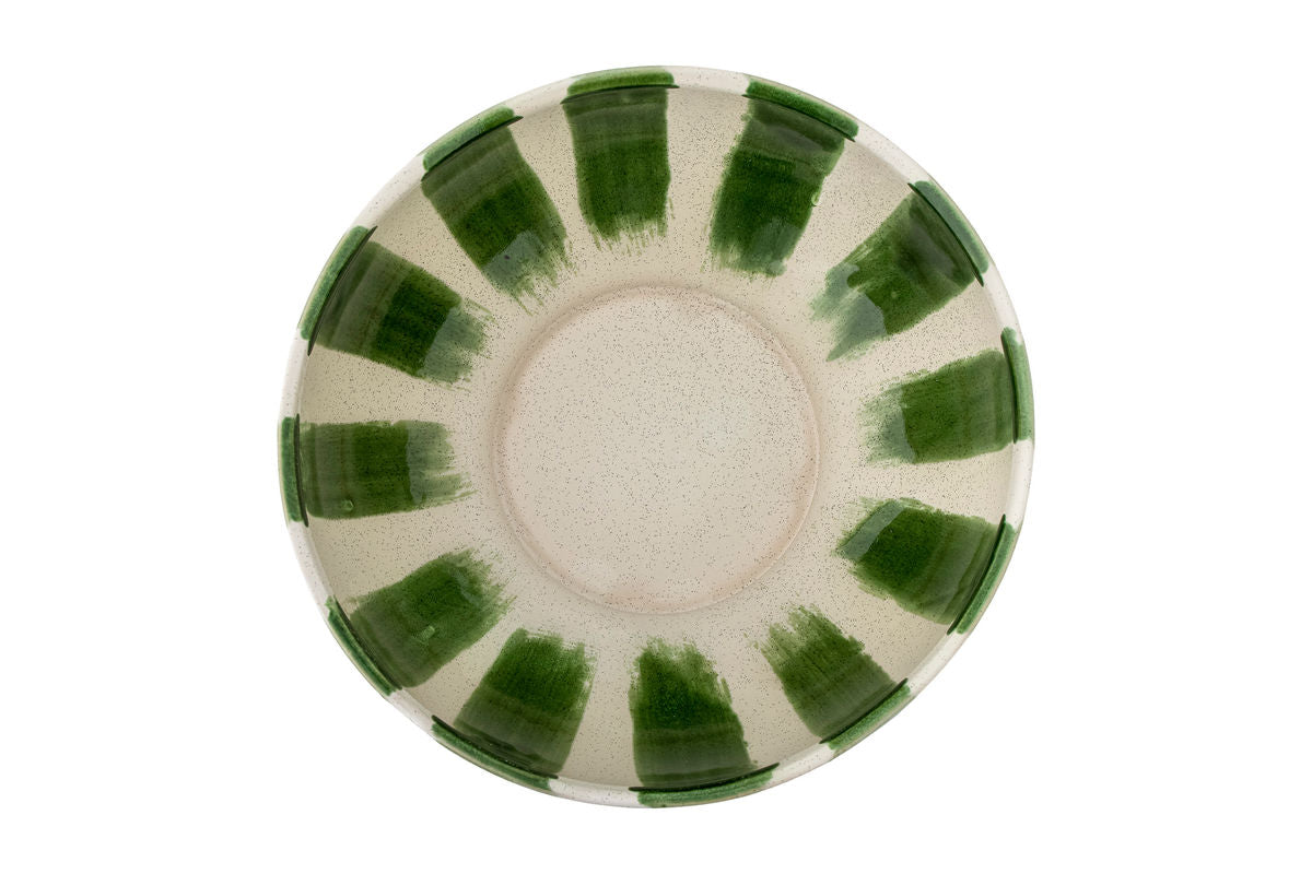 Schale Amara – handbemaltes Steingut mit Streifenmuster
