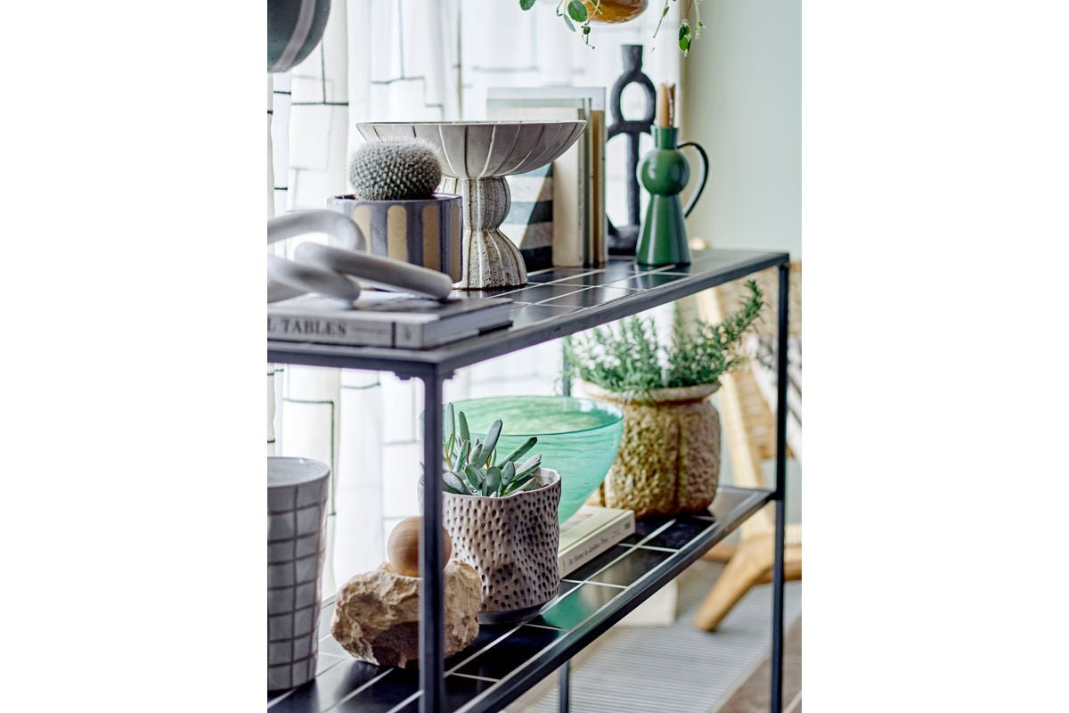 Blumentopf Norell – Steingut mit individueller Glasur in Braun