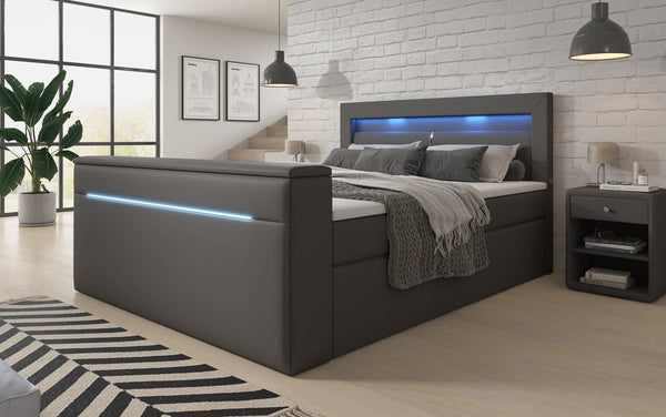 Boxspringbett Repos mit TV Lift, USB und LED