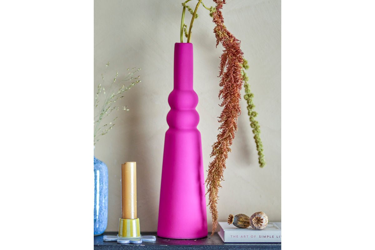 Vase Lori - Grün/Pink, aus Steingut