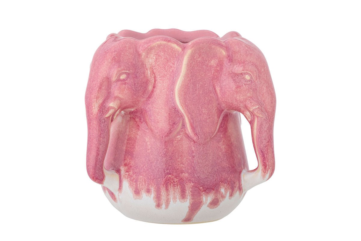 Vase „Pink Elefant“ – aus Steingut