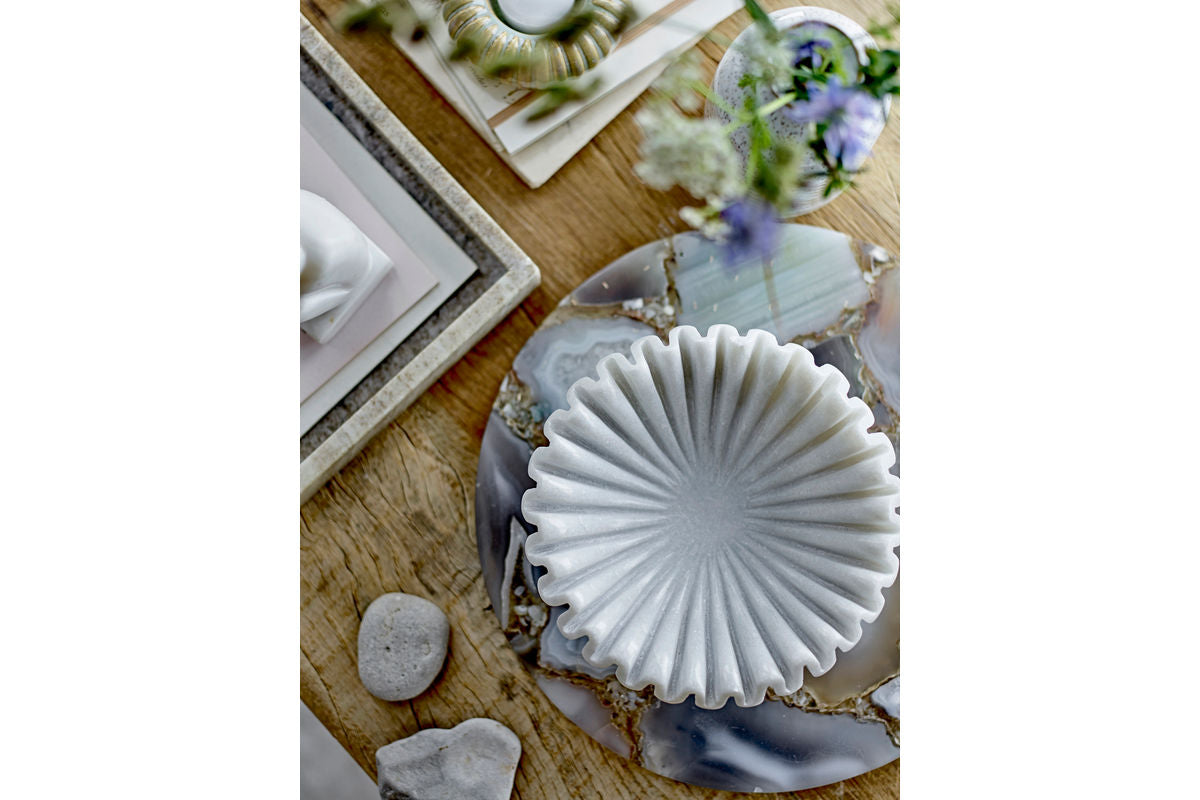 Schale Anira – handgeschnitzter weißer Marmor