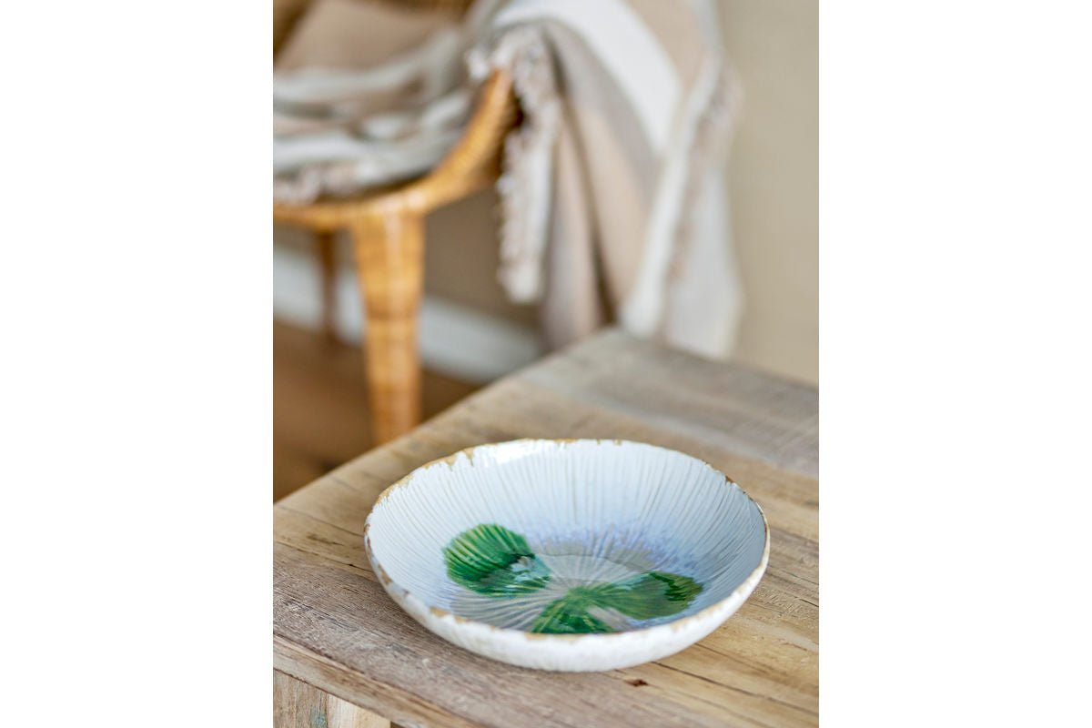 Schale Rio – Steingut mit reaktiver Glasur in Grün