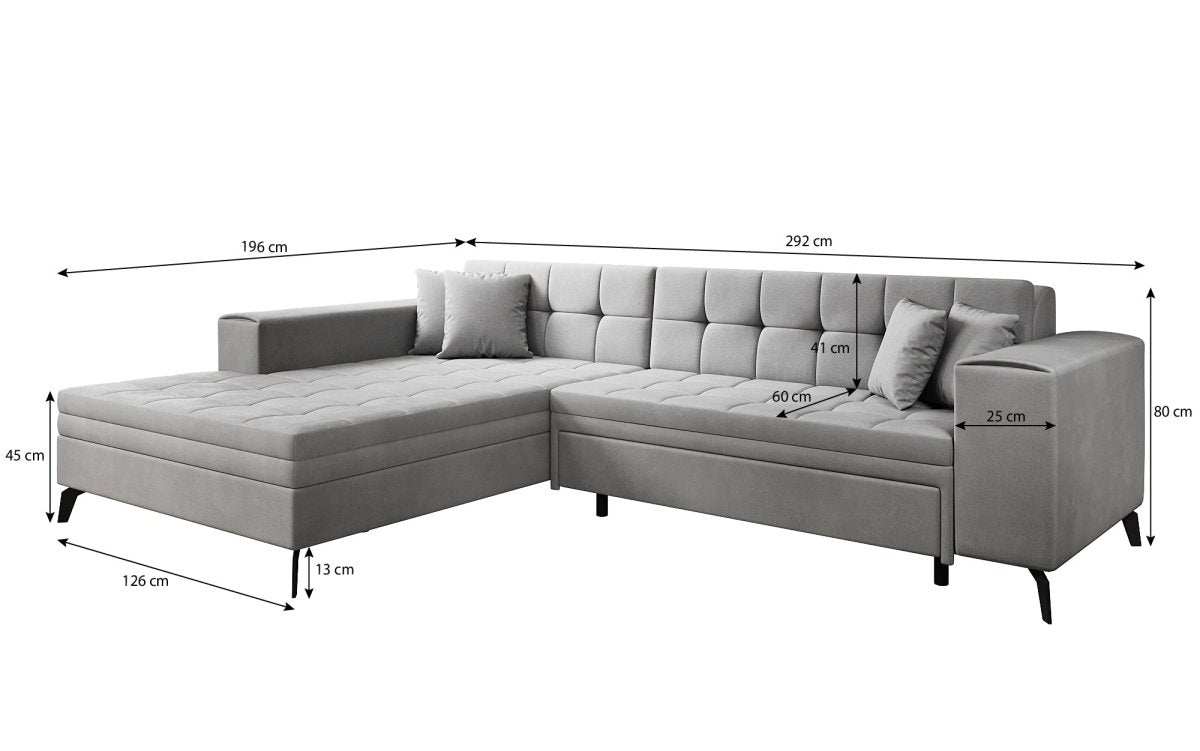 Designer Sofa Frida mit Schlaffunktion - Luxusbetten24