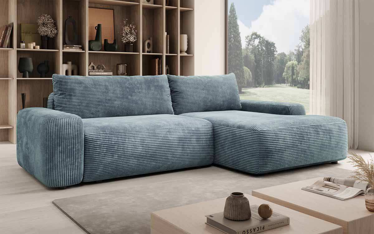 Designer Sofa Luma mit Stauraum und Schlaffunktion - Luxusbetten24