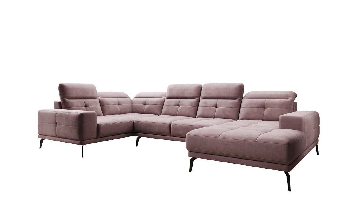 Designer Sofa Nerio mit verstellbarer Kopf - und Rückenlehne - Luxusbetten24