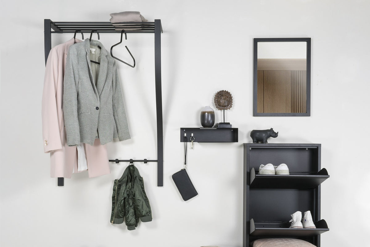 Designer Wandgarderobe Arcos - Schwarz