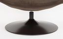 Designer Drehsessel Nando in Samt in Braun – Detail Drehfuß
