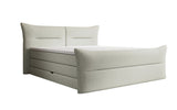 Boxspringbett Elea Leinen-Optik in Salbei (Beverly 15) – Freisteller