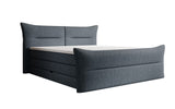 Boxspringbett Elea Leinen-Optik in Anthrazit (Beverly 25) – Freisteller