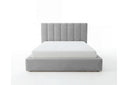 Designer Polsterbett Fano in Samt mit Stauraum – Grau