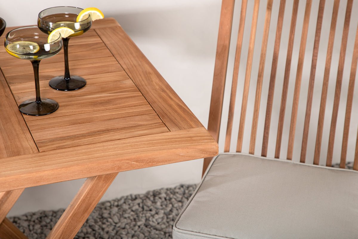 Garten Cafegruppe Raki – 3-teiliges Gartenmöbel-Set aus Teakholz