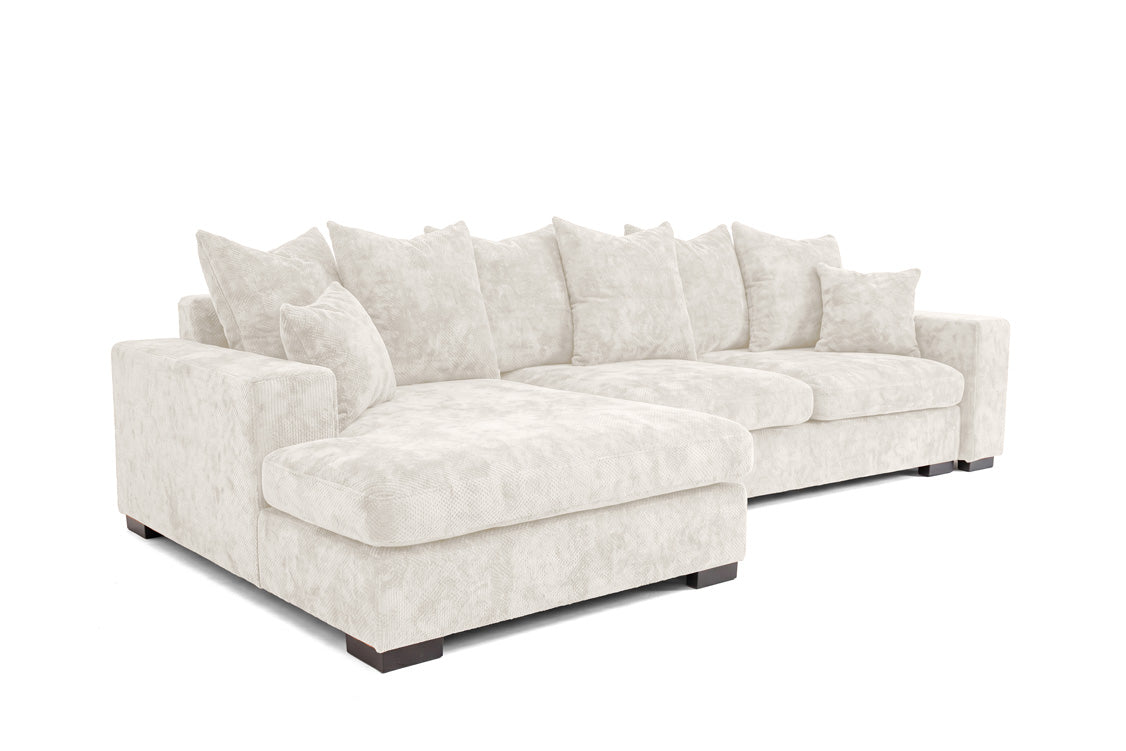 Designer Sofa Selena L mit Schlaffunktion in Strukturstoff