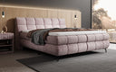 Boxspringbett Milla Cord in Mauve (Poso 130) – Milieu seitlich