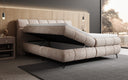 Boxspringbett Milla Cord in Blush (Poso 145) – Stauraum geöffnet seitlich