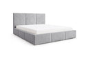 Designer Polsterbett Miro in Samt mit Stauraum – Grau