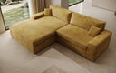 Designer Ecksofa Lugo in Cord – Safran – Links