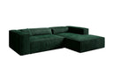 Designer Ecksofa Vasto in Cord – Grün – Rechts