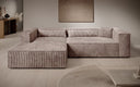 Designer Ecksofa Vasto in Cord – Blush – Links