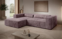 Designer Ecksofa Vasto in Cord – Mauve – Links