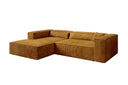 Designer Ecksofa Vasto in Cord – Amber – Links