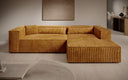 Designer Ecksofa Vasto in Cord – Amber – Rechts