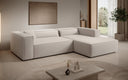 Designer Ecksofa Vasto in Strukturstoff – Beige – Rechts