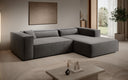 Designer Ecksofa Vasto in Strukturstoff – Grau – Rechts