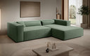 Designer Ecksofa Vasto in Strukturstoff – Grün – Rechts