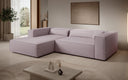 Designer Ecksofa Vasto in Strukturstoff – Taupe – Links