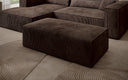 Beistellhocker Vasto in Cord – Braun