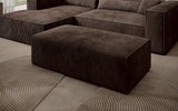 Beistellhocker Vasto in Cord – Braun