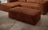 Beistellhocker Vasto in Cord – Orange