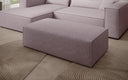 Beistellhocker Vasto in Strukturstoff – Taupe