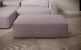 Beistellhocker Vasto in Strukturstoff – Taupe