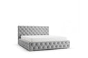 Designer Polsterbett Nino in Samt – Grau