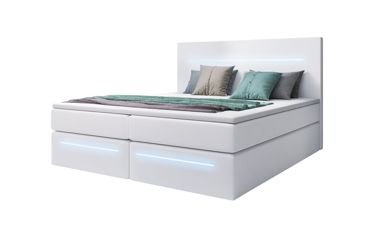 OUTLET - Boxspringbett Sejour mit LED u. Stauraum - Luxusbetten24