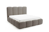 Designer Polsterbett Perla in Bouclé – Taupe
