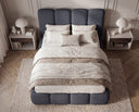 Designer Polsterbett Perla in Bouclé – Anthrazit