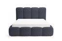 Designer Polsterbett Perla in Bouclé – Anthrazit