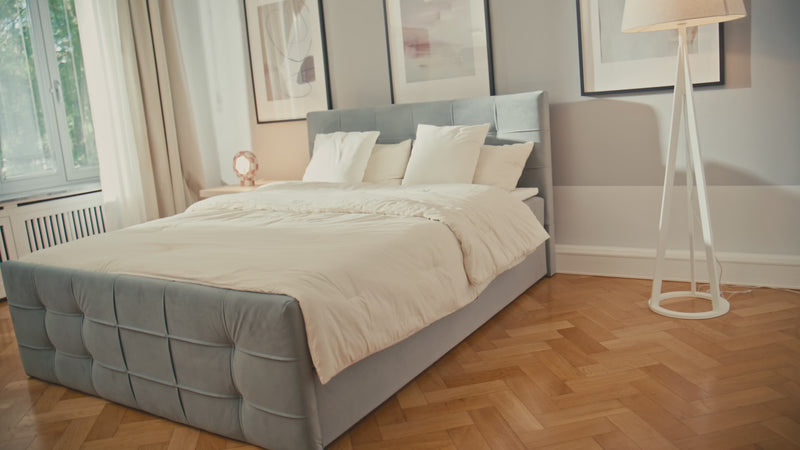 Boxspringbett Luxor Bouclé mit Stauraum