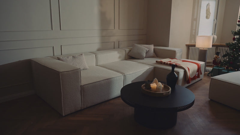 Designer Ecksofa Lesley in Bouclé